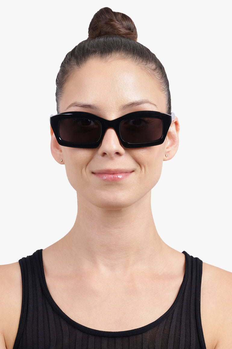 ALAIA Accessories Black / Black AA0089S Geometric Sunglasses | Black