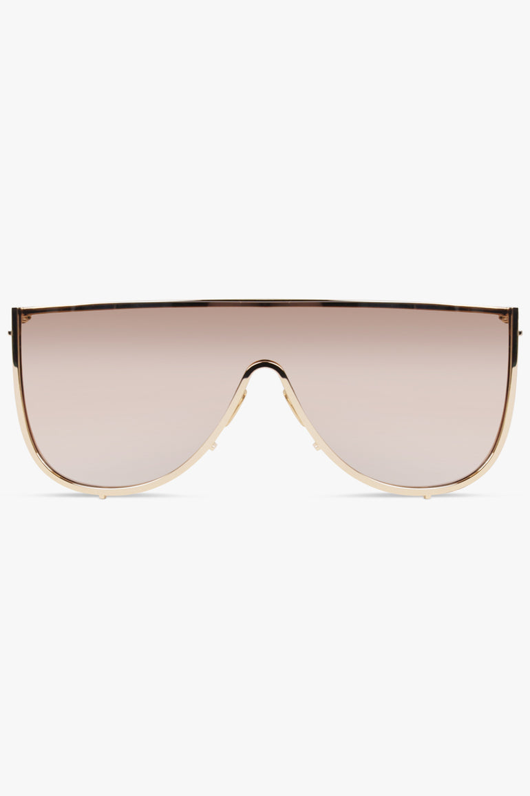 ALAIA ACCESSORIES BROWN / Brown AA0094S Metal Mask Sunglasses | Brown