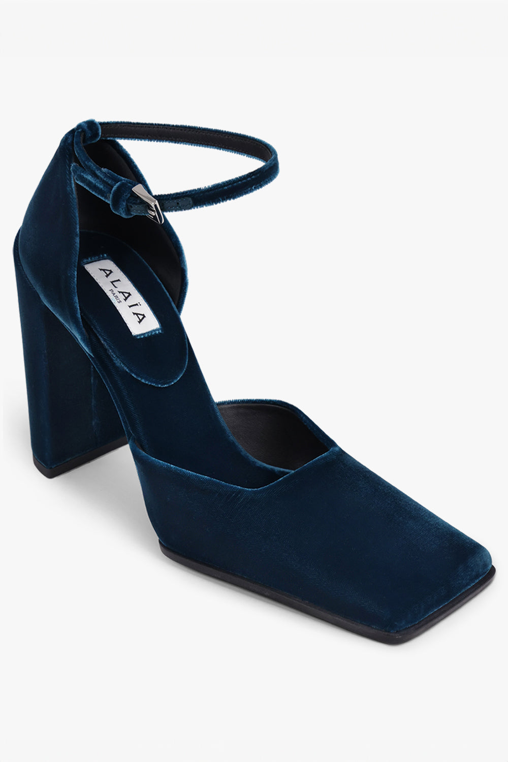 ALAIA SHOES D'Orsay Velvet 90MM Heel | Muted Green