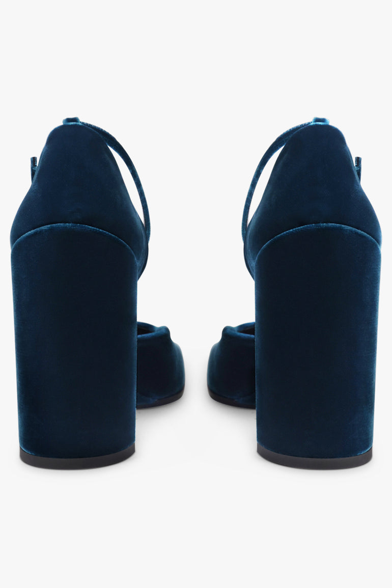 ALAIA SHOES D'Orsay Velvet 90MM Heel | Muted Green