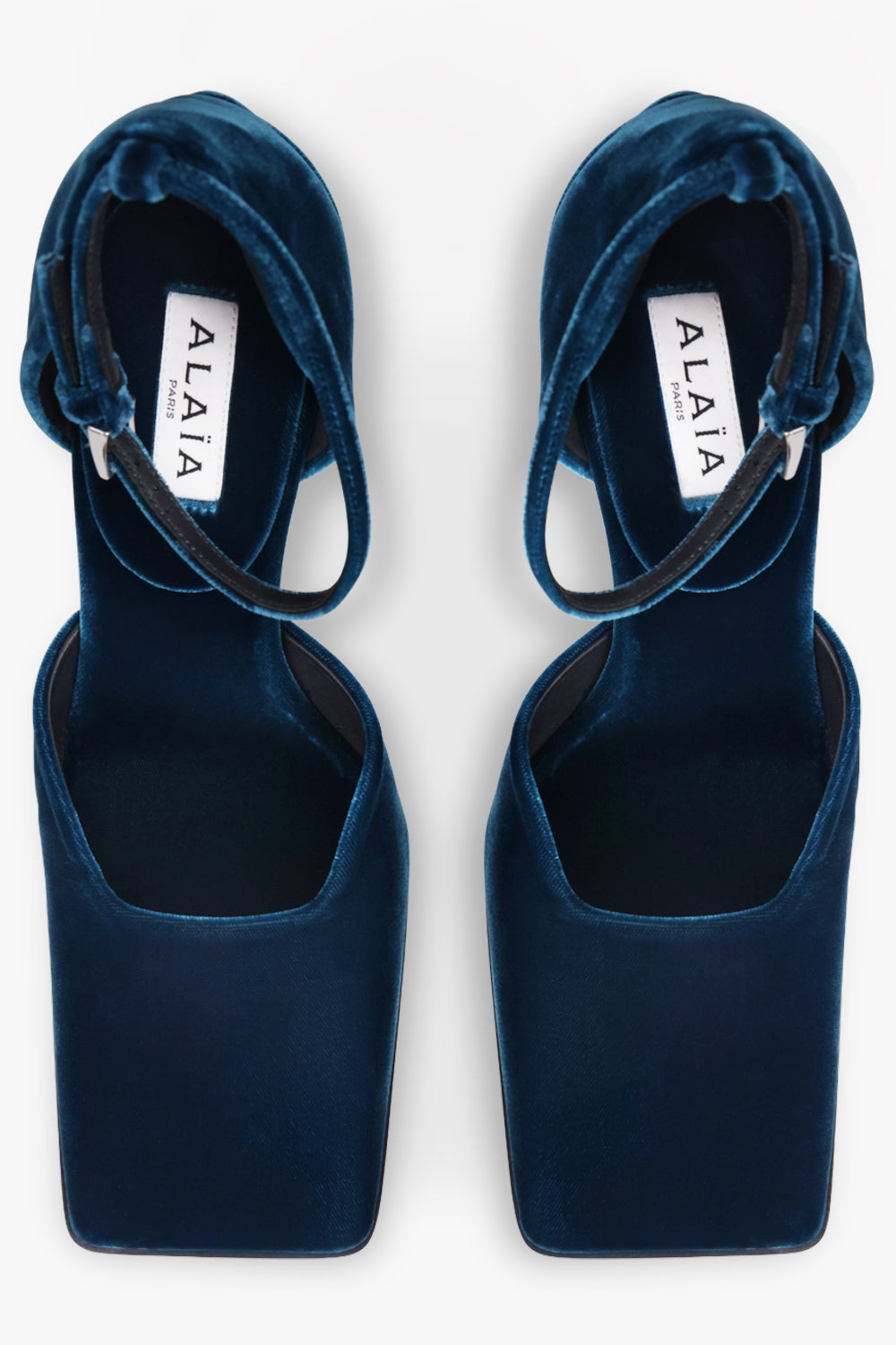 ALAIA SHOES D'Orsay Velvet 90MM Heel | Muted Green