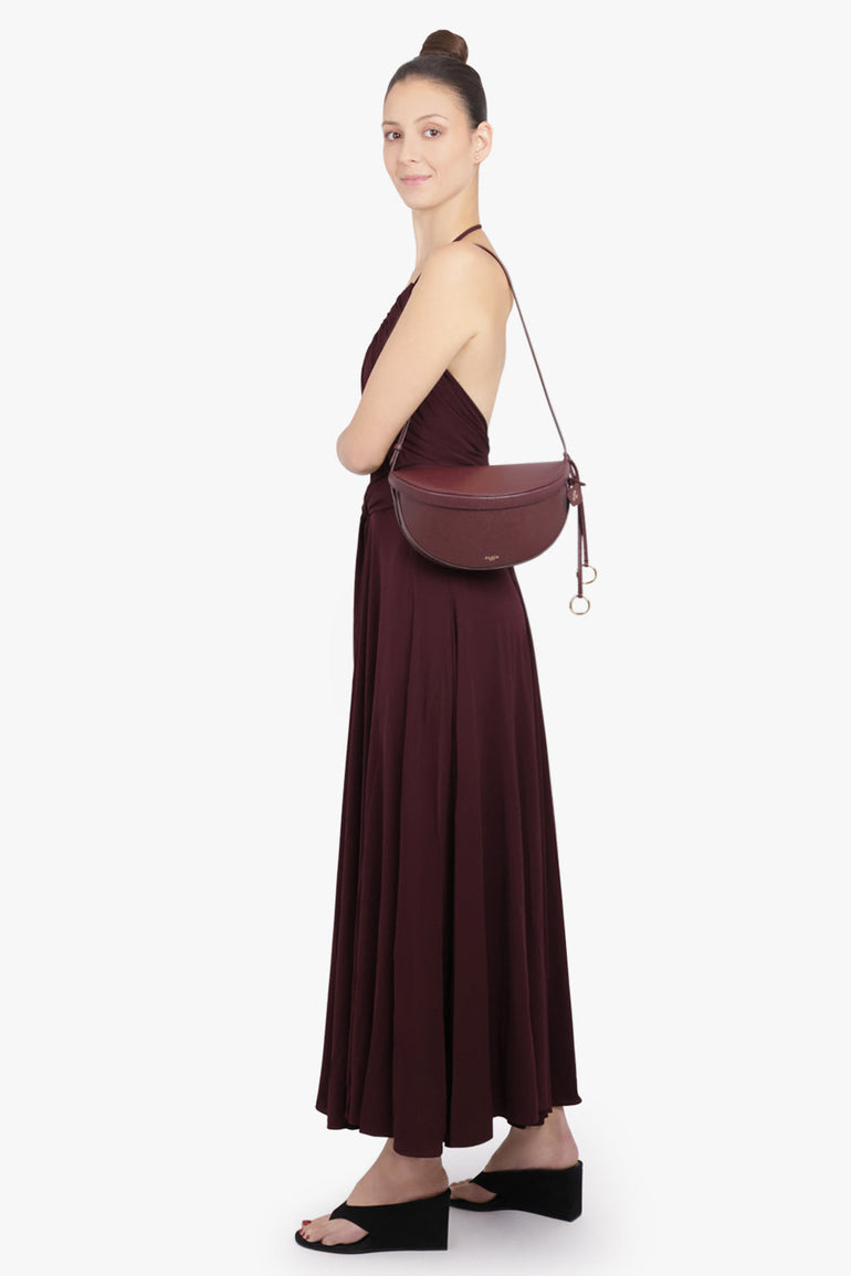 ALAIA BAGS Burgundy / Garnet Red Hip East West Crossbody Bag | Garnet Red