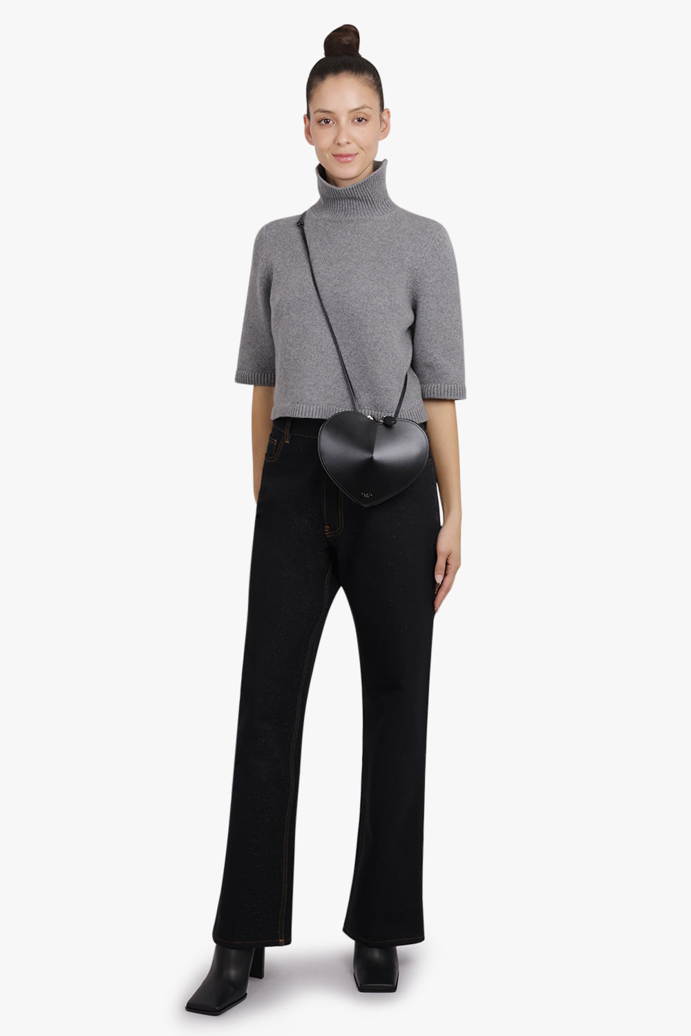 ALAIA BAGS BLACK / Black Le Coeur Heart Shaped Bag | Black