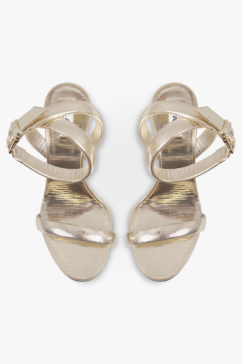 ALAIA SHOES Ankle Strap 90mm Stiletto Sandal | Soft Gold