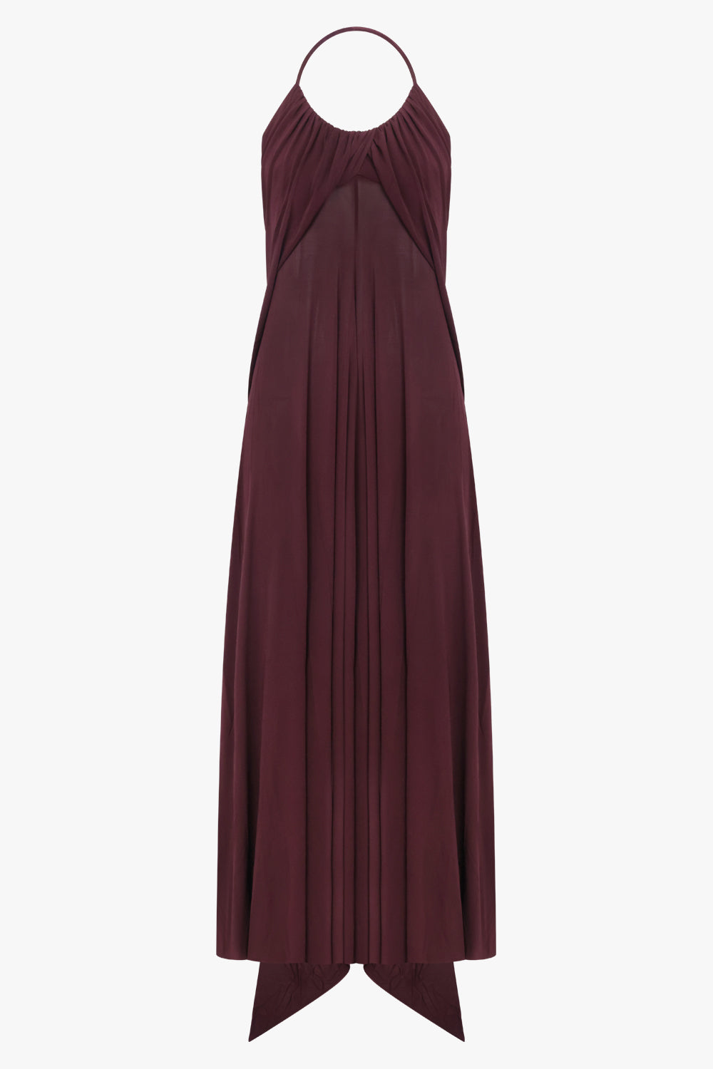 ALAIA RTW Scoop Neck Cross Dress | Bordeaux