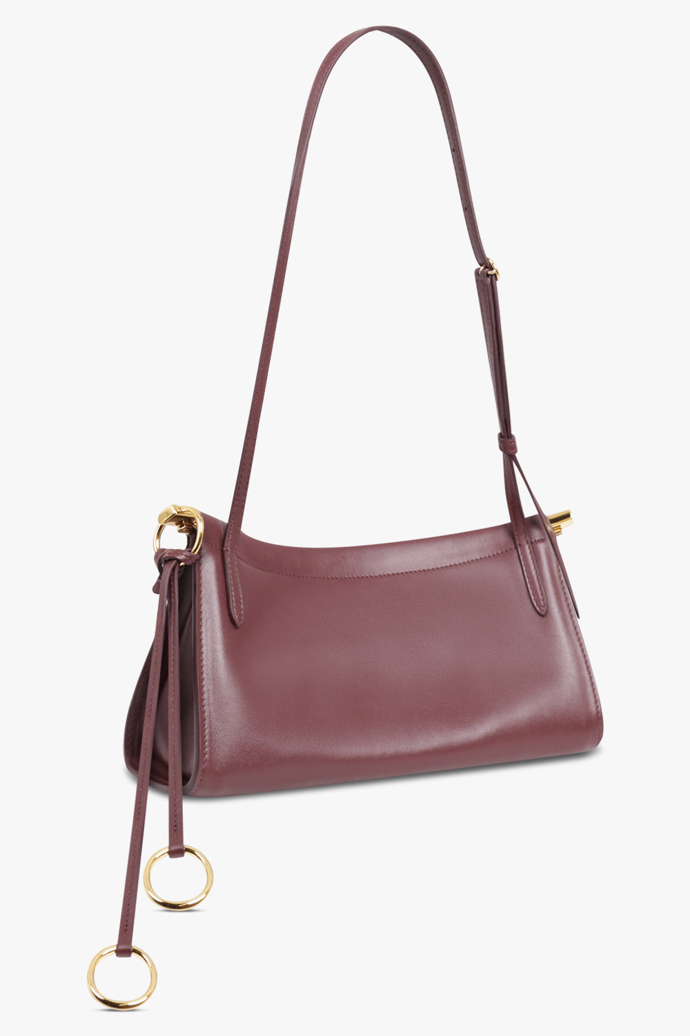 ALAIA BAGS Burgundy / Garnet Red Le Click East/West Small Baguette Bag | Garnet Red