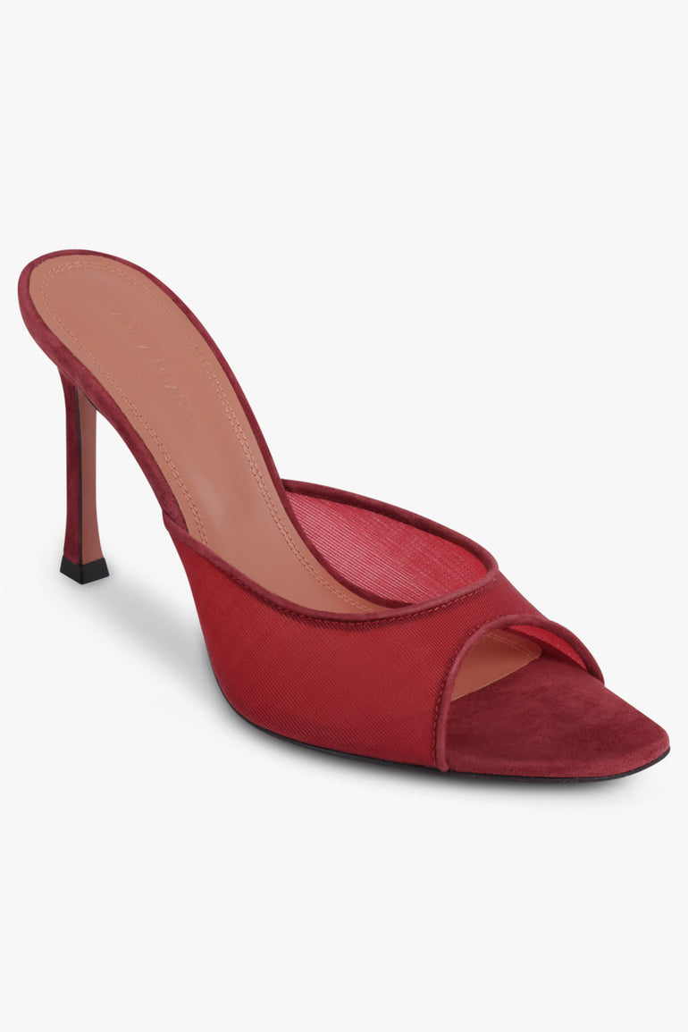 AMINA MUADDI SHOES Alexa Mesh Slipper 95MM Heel | Ruby