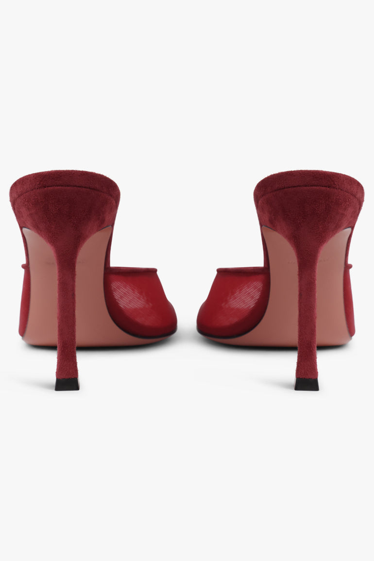 AMINA MUADDI SHOES Alexa Mesh Slipper 95MM Heel | Ruby