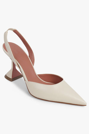 AMINA MUADDI SHOES Holli 70MM Slingback Heel | Almond