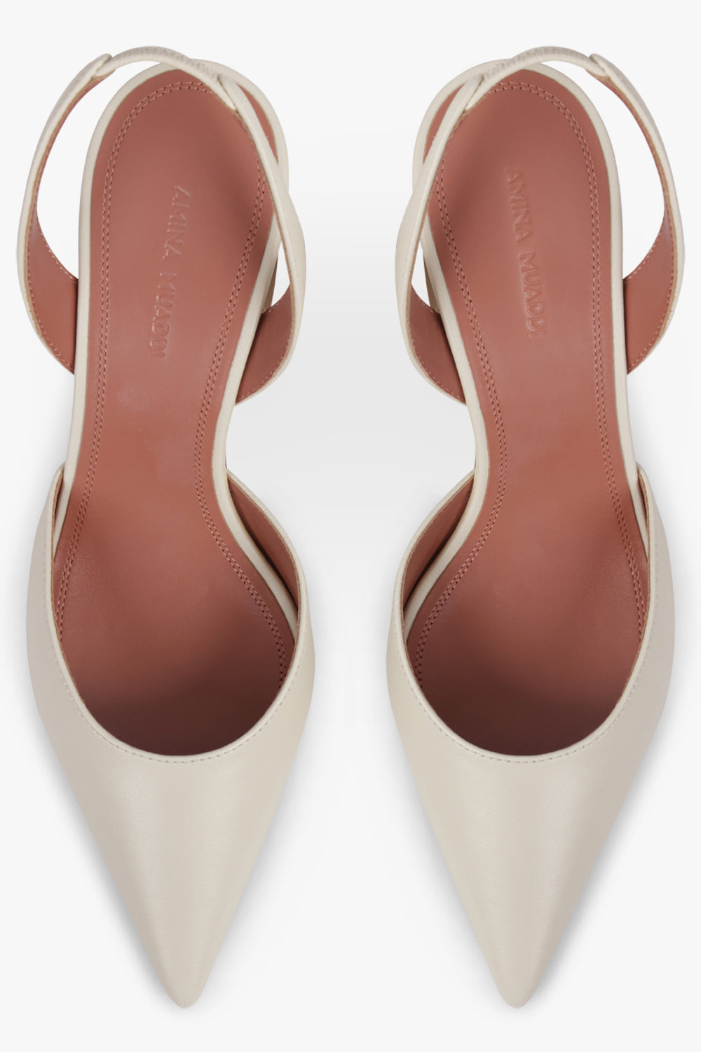 AMINA MUADDI SHOES Holli 70MM Slingback Heel | Almond