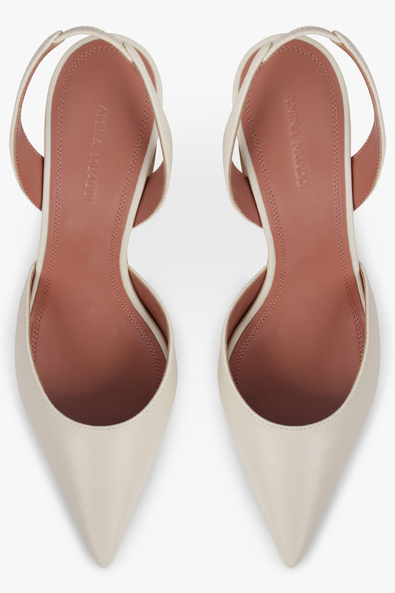 AMINA MUADDI SHOES Holli 70MM Slingback Heel | Almond