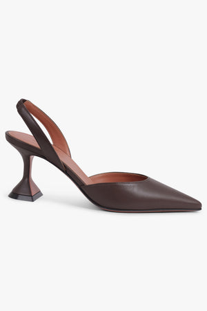 AMINA MUADDI SHOES Holli 70MM Slingback Heel | Coffee