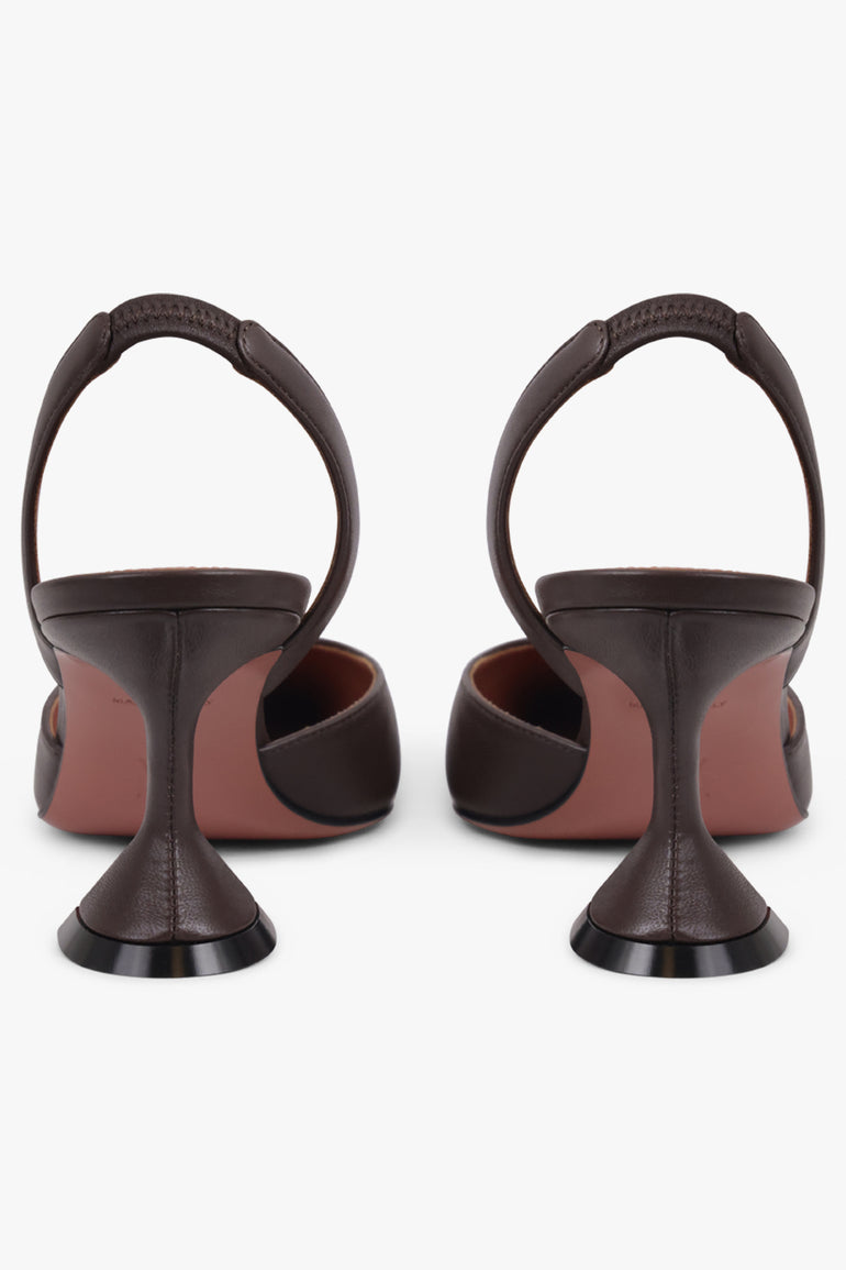 AMINA MUADDI SHOES Holli 70MM Slingback Heel | Coffee