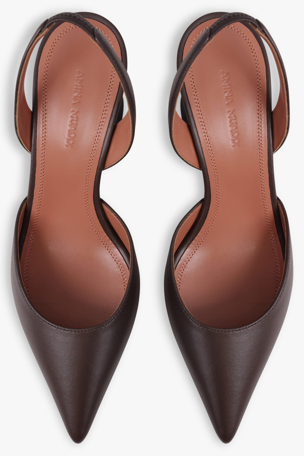 AMINA MUADDI SHOES Holli 70MM Slingback Heel | Coffee