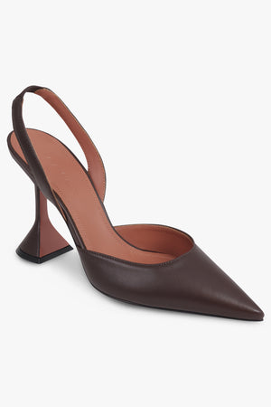 AMINA MUADDI SHOES Holli 95MM Slingback Heel | Coffee