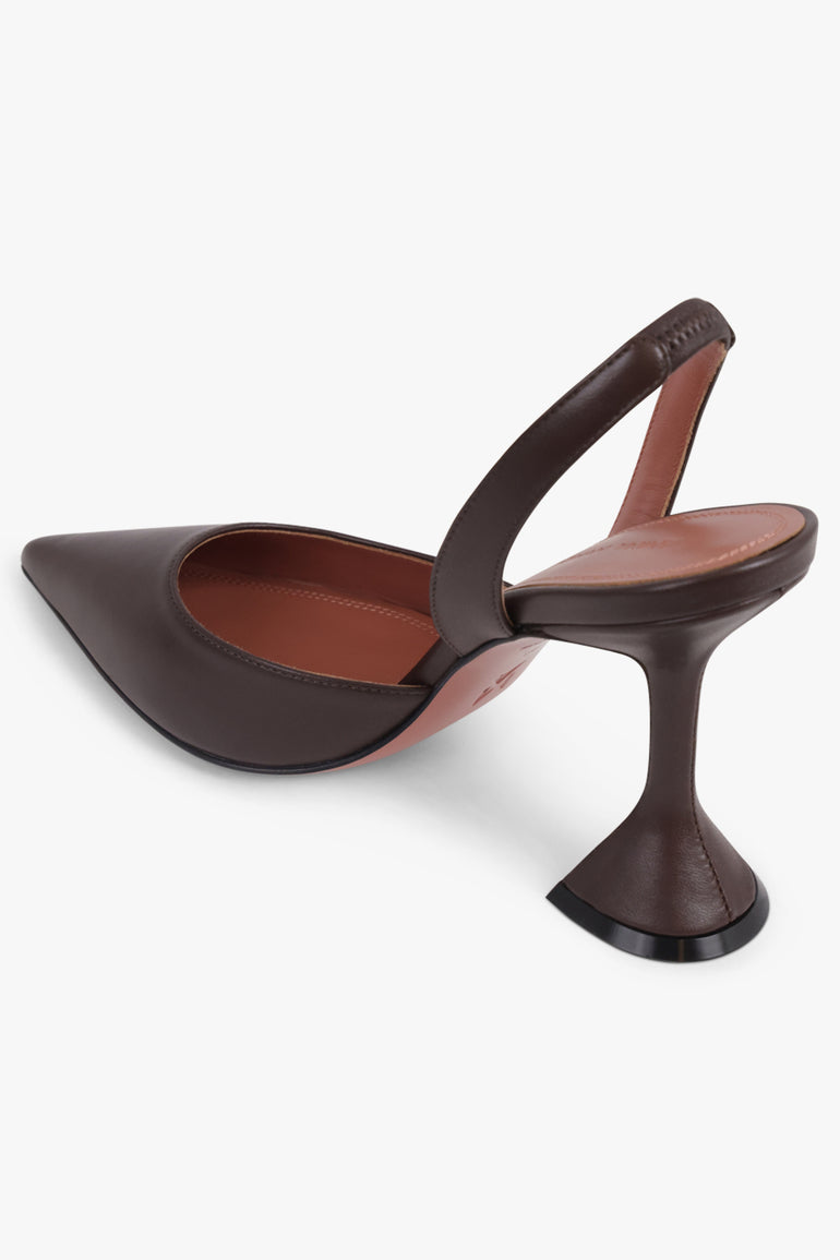 AMINA MUADDI SHOES Holli 95MM Slingback Heel | Coffee