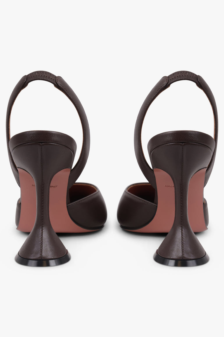AMINA MUADDI SHOES Holli 95MM Slingback Heel | Coffee