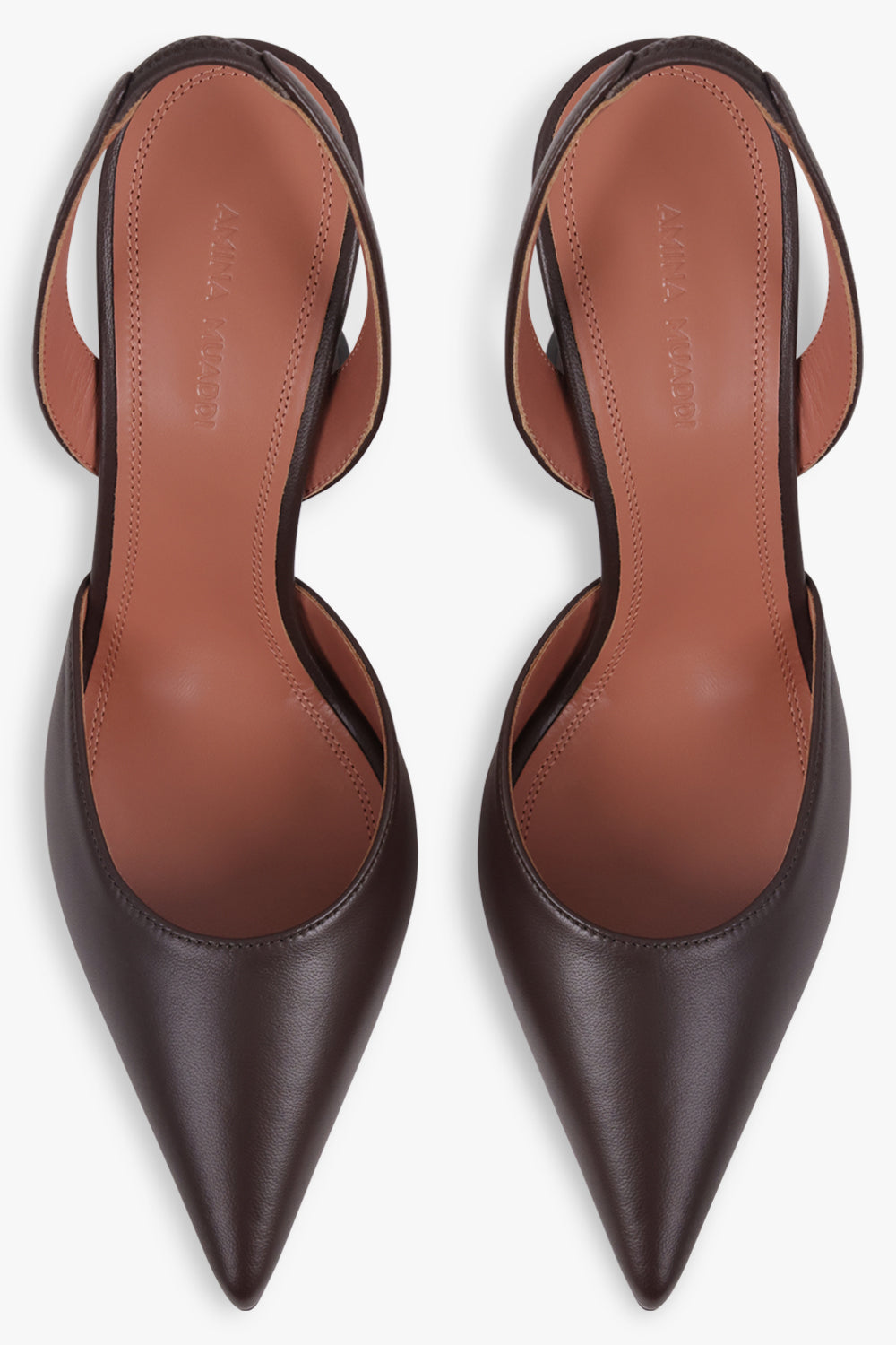 AMINA MUADDI SHOES Holli 95MM Slingback Heel | Coffee