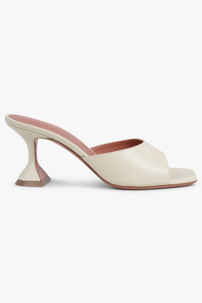 AMINA MUADDI SHOES Lupita 70MM Heel Slipper | Almond