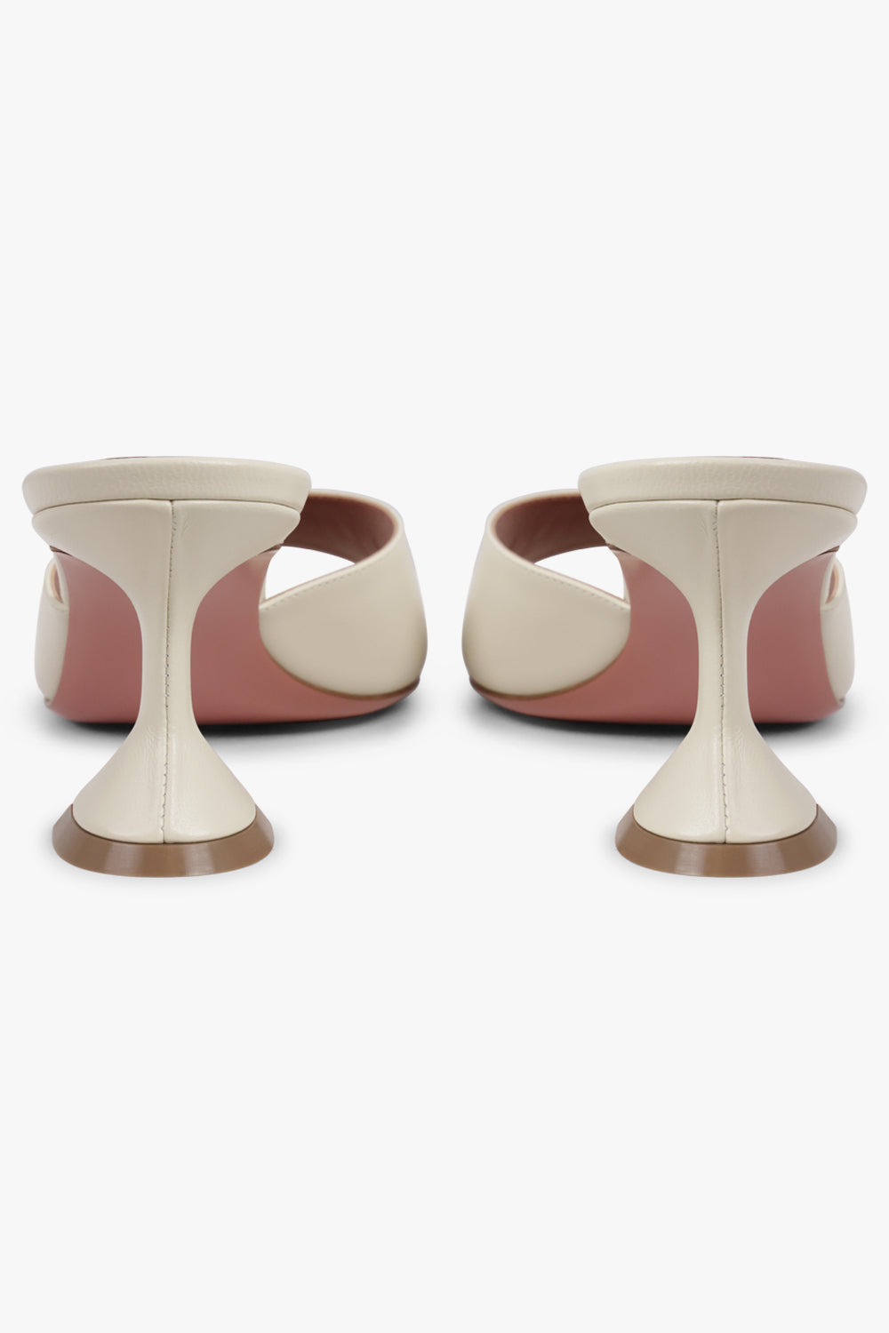 AMINA MUADDI SHOES Lupita 70MM Heel Slipper | Almond