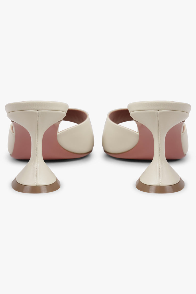 AMINA MUADDI SHOES Lupita 70MM Heel Slipper | Almond
