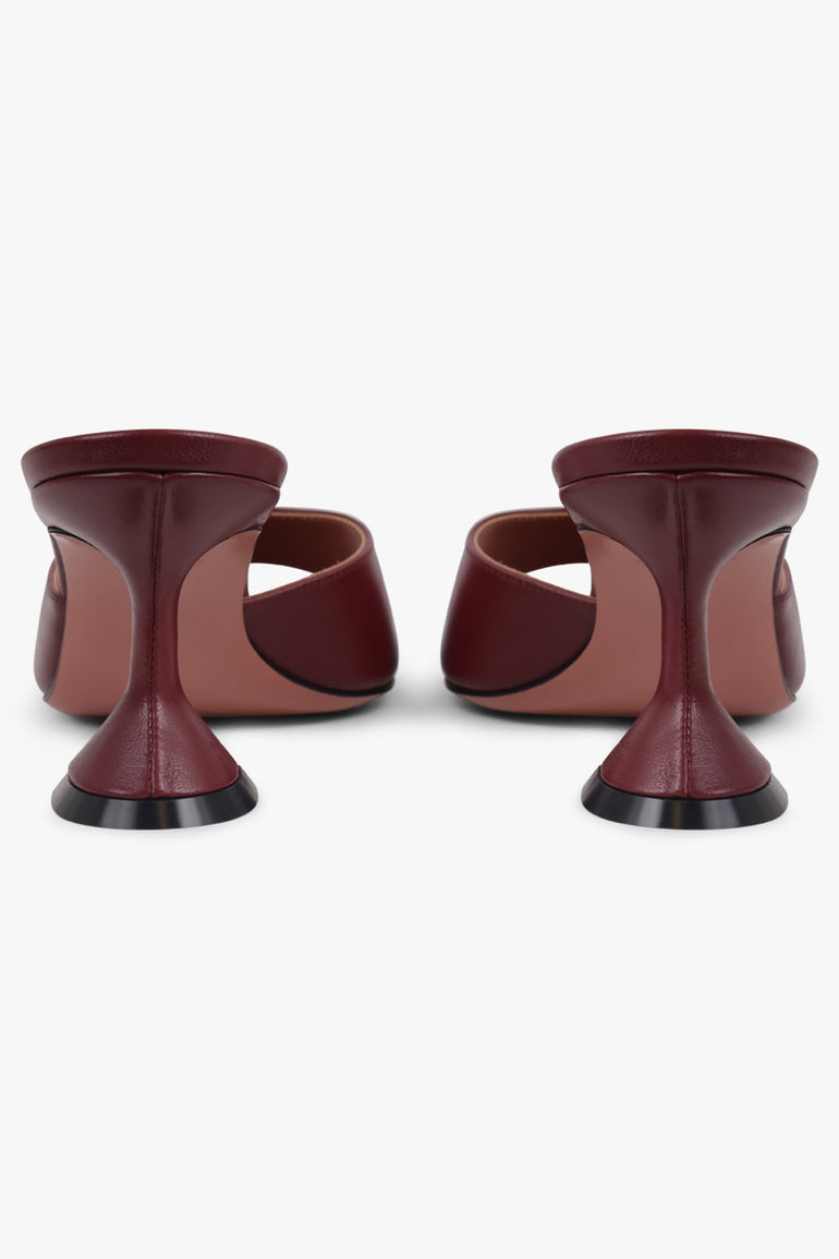 AMINA MUADDI SHOES Lupita 70MM Heel Slipper | Wine