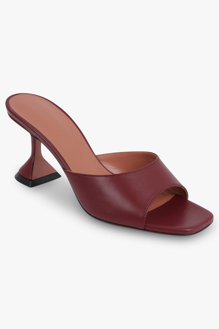 AMINA MUADDI SHOES Lupita 70MM Heel Slipper | Wine