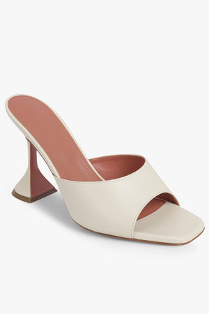AMINA MUADDI SHOES Lupita 95MM Heel Slipper | Almond