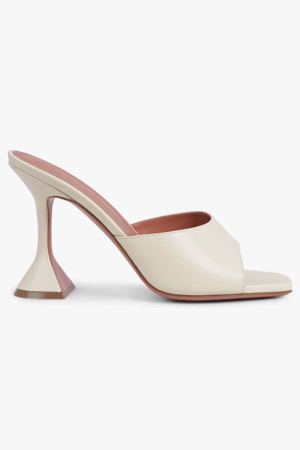 AMINA MUADDI SHOES Lupita 95MM Heel Slipper | Almond