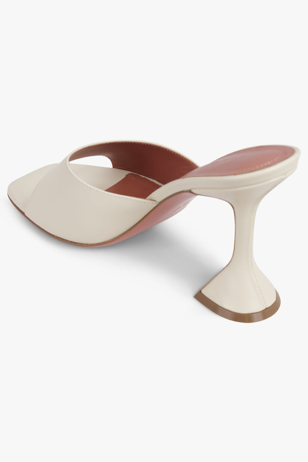 AMINA MUADDI SHOES Lupita 95MM Heel Slipper | Almond