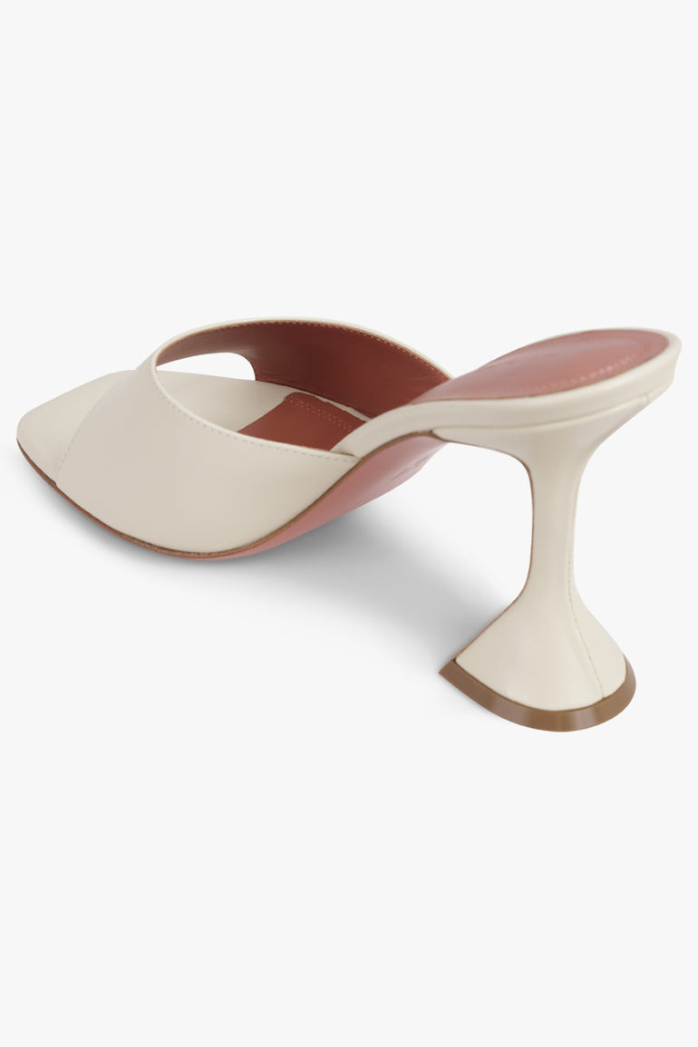 AMINA MUADDI SHOES Lupita 95MM Heel Slipper | Almond
