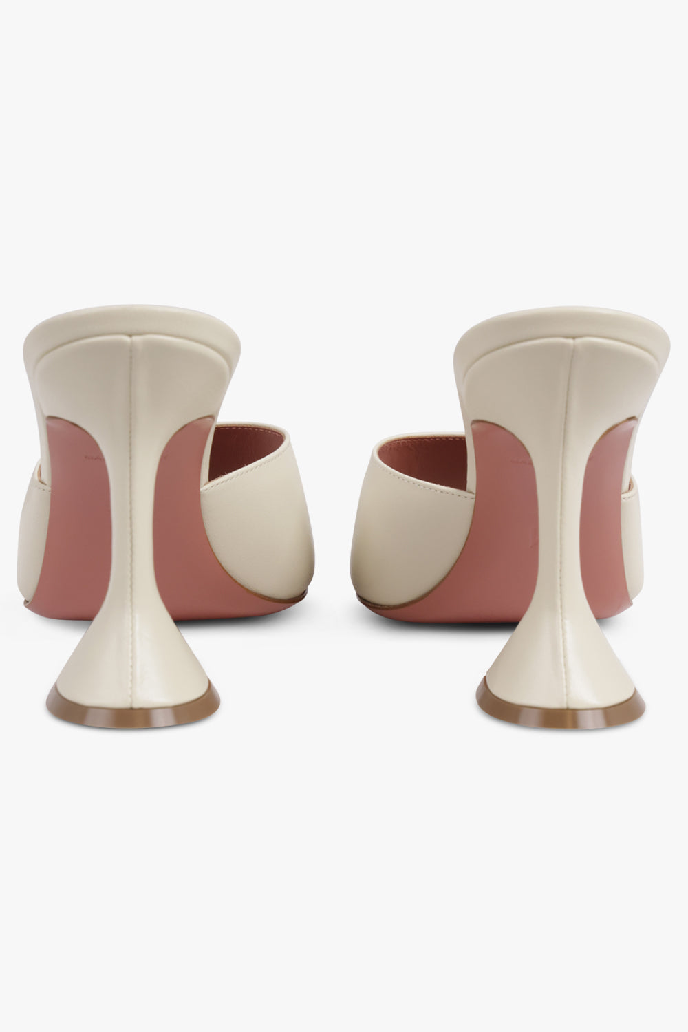 AMINA MUADDI SHOES Lupita 95MM Heel Slipper | Almond