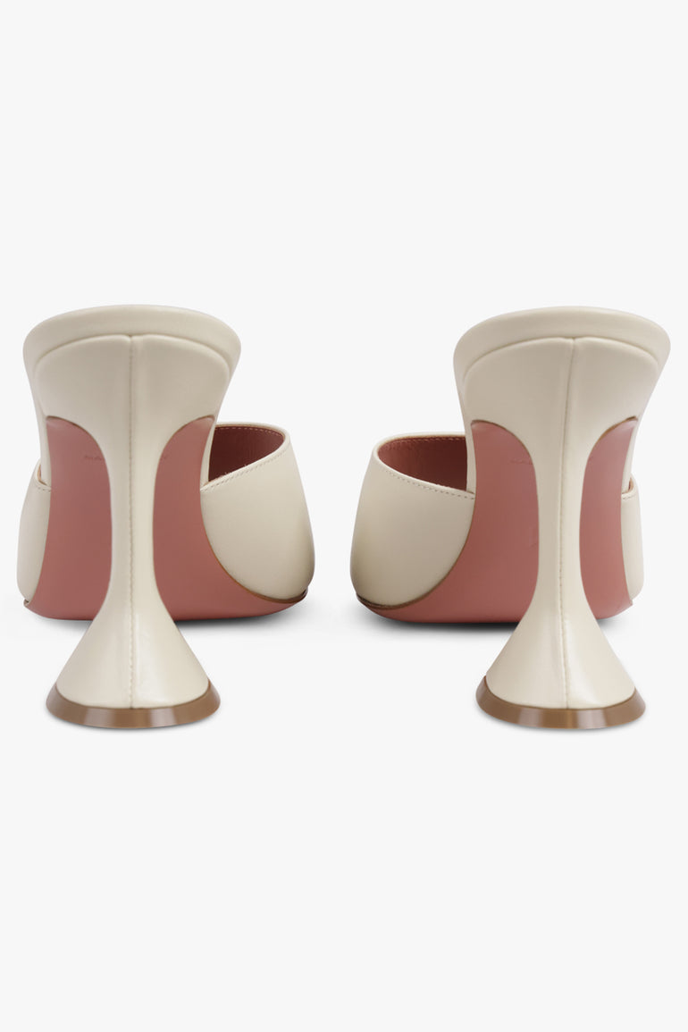 AMINA MUADDI SHOES Lupita 95MM Heel Slipper | Almond