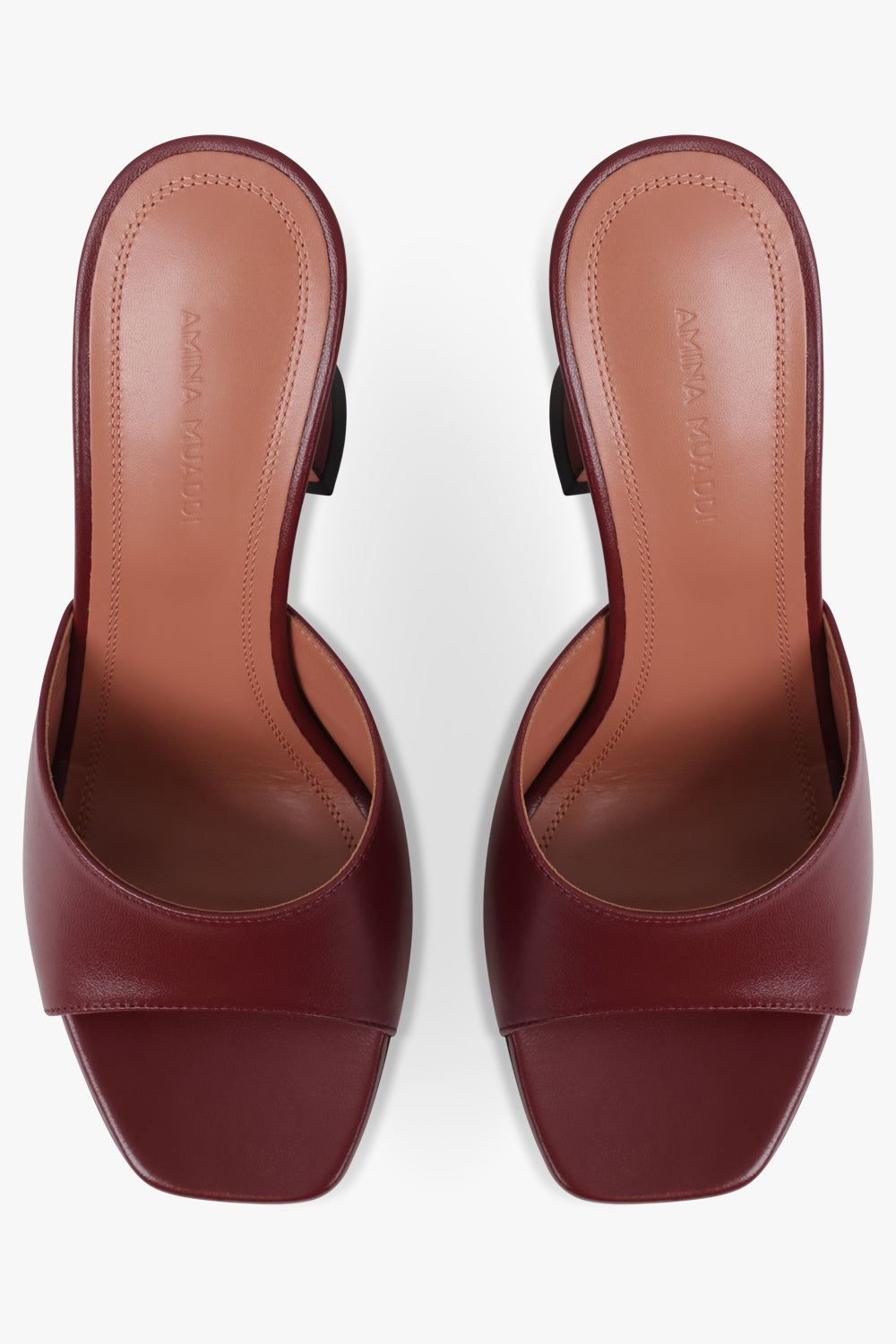 AMINA MUADDI SHOES Lupita 95MM Heel Slipper | Wine