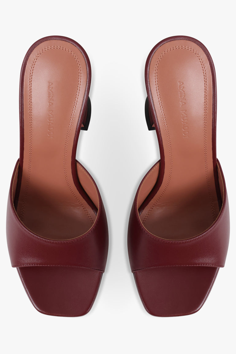 AMINA MUADDI SHOES Lupita 95MM Heel Slipper | Wine