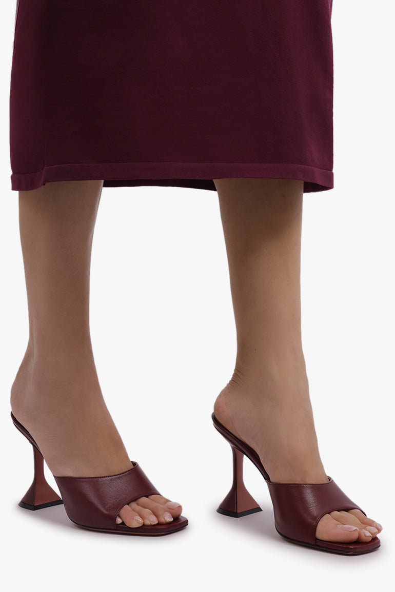 AMINA MUADDI SHOES Lupita 95MM Heel Slipper | Wine