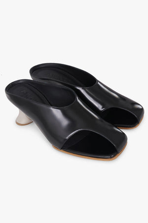 Tess 70mm Mule | Black/Silver/Gold