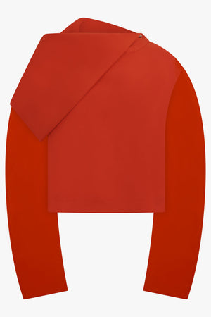 AWAKE MODE RTW L/S Drapped Collar Top | Terracotta