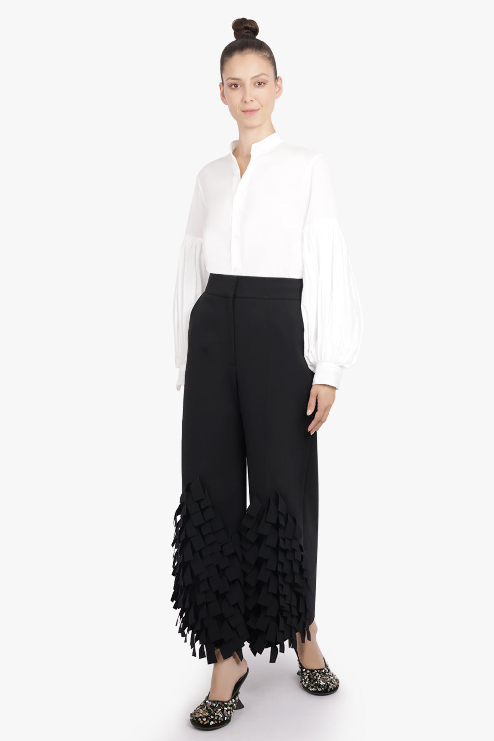 AWAKE MODE RTW Multi Rectangle Culotte Pant | Black