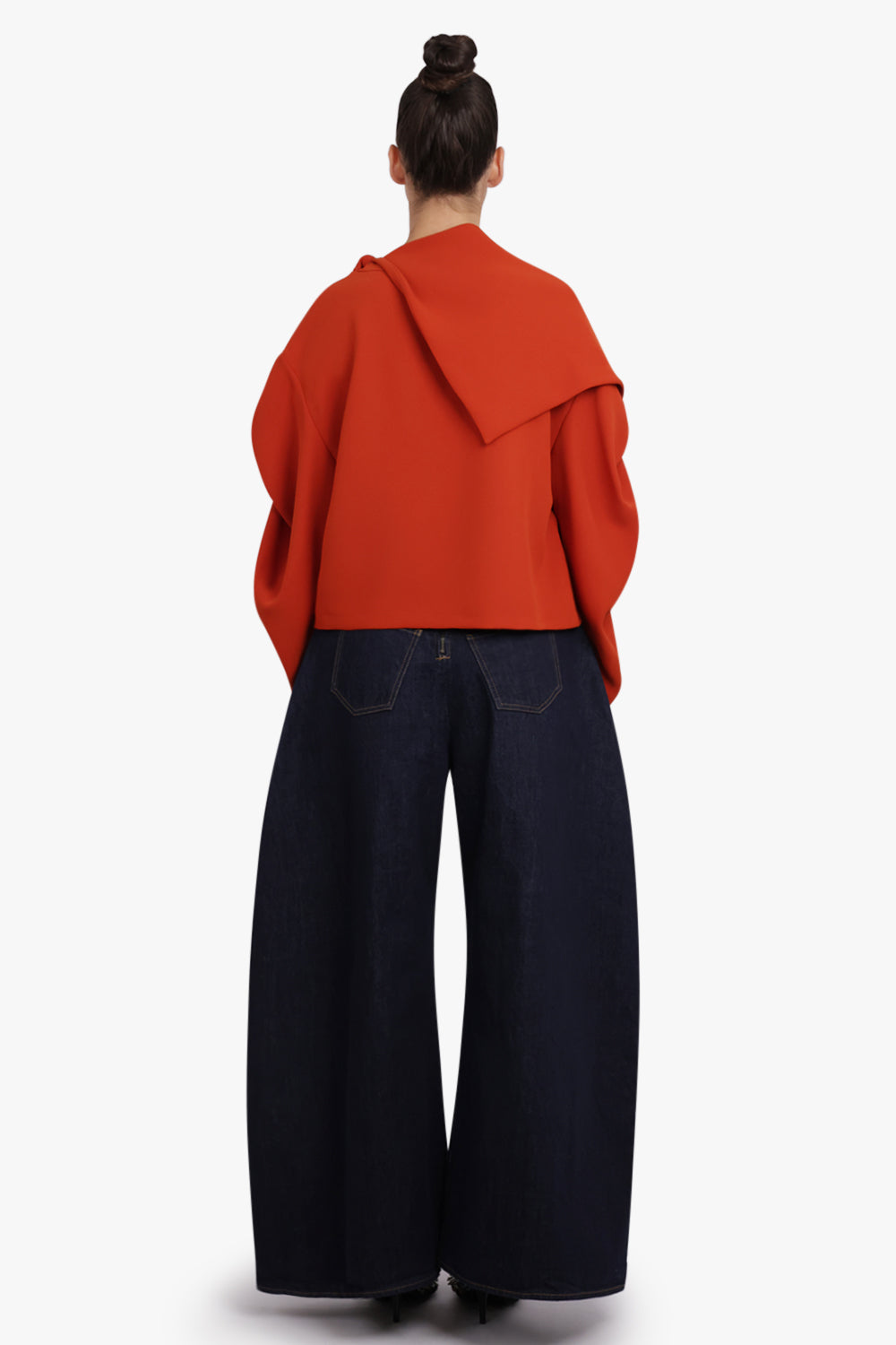 AWAKE MODE RTW L/S Drapped Collar Top | Terracotta