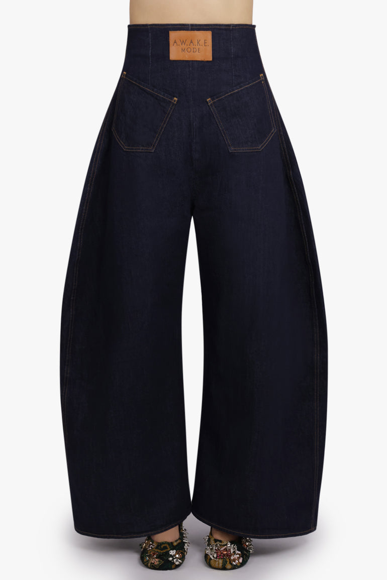 AWAKE MODE RTW Rounded Back to Front Jeans | Indigo Wash