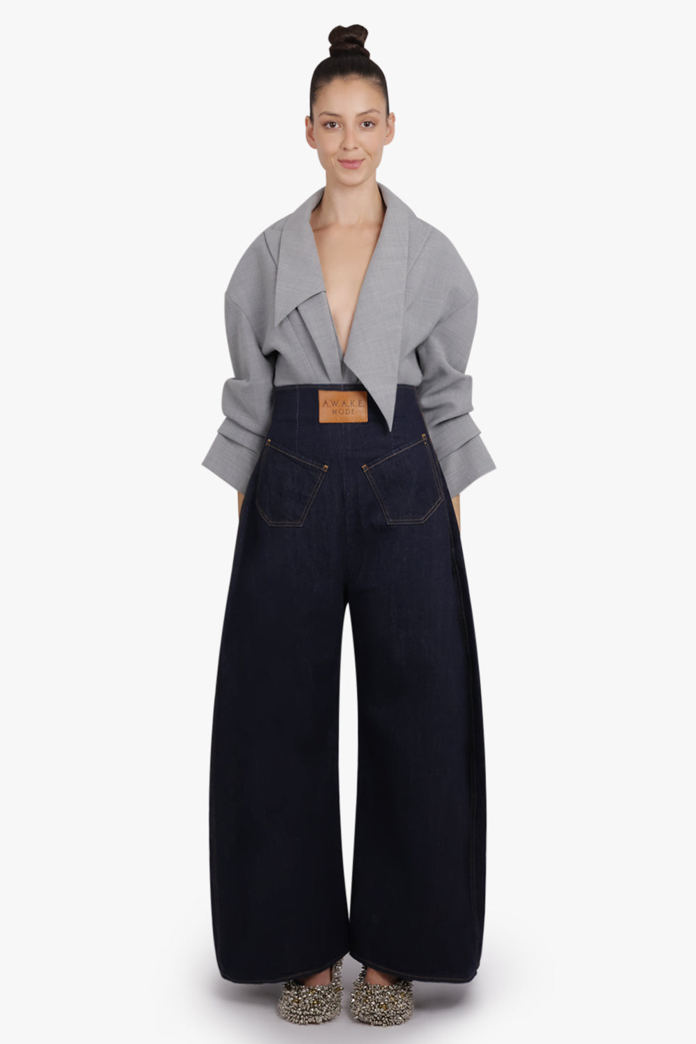 AWAKE MODE RTW Rounded Back to Front Jeans | Indigo Wash