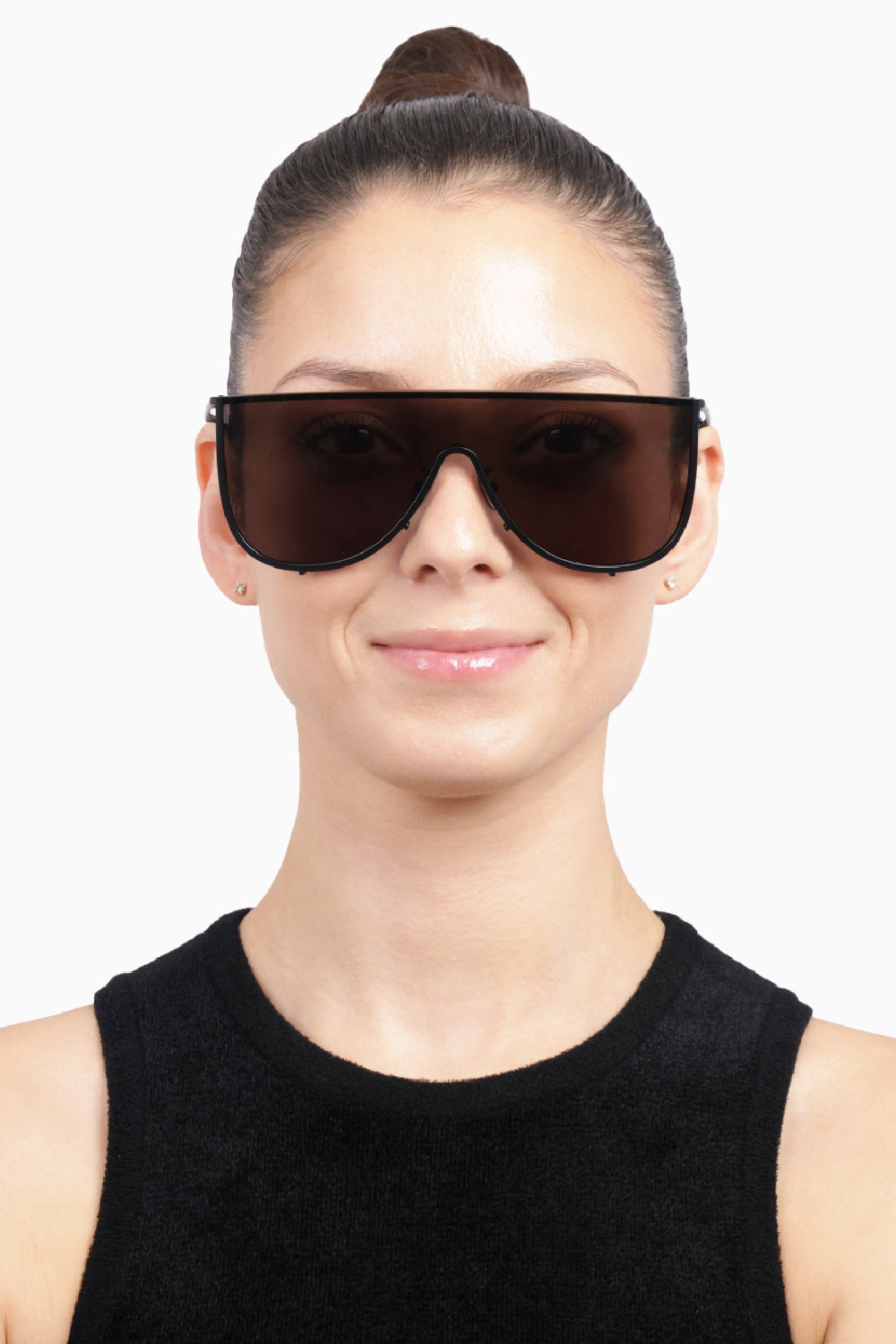 ALAIA ACCESSORIES BLACK / Black AA0094S Metal Mask Sunglasses | Black