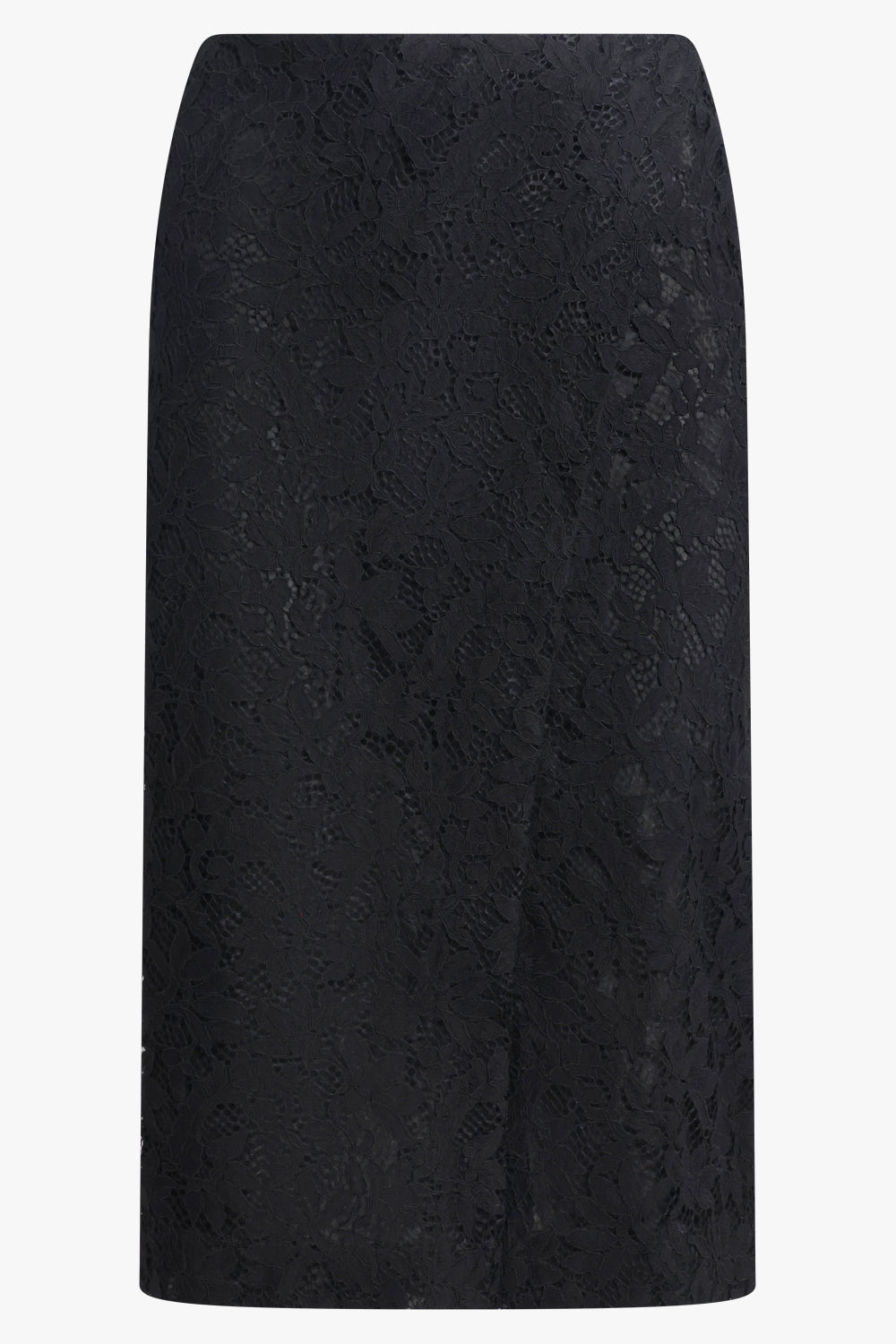 BLUMARINE RTW Rebrode Cross Front Lace Midi Skirt | Black