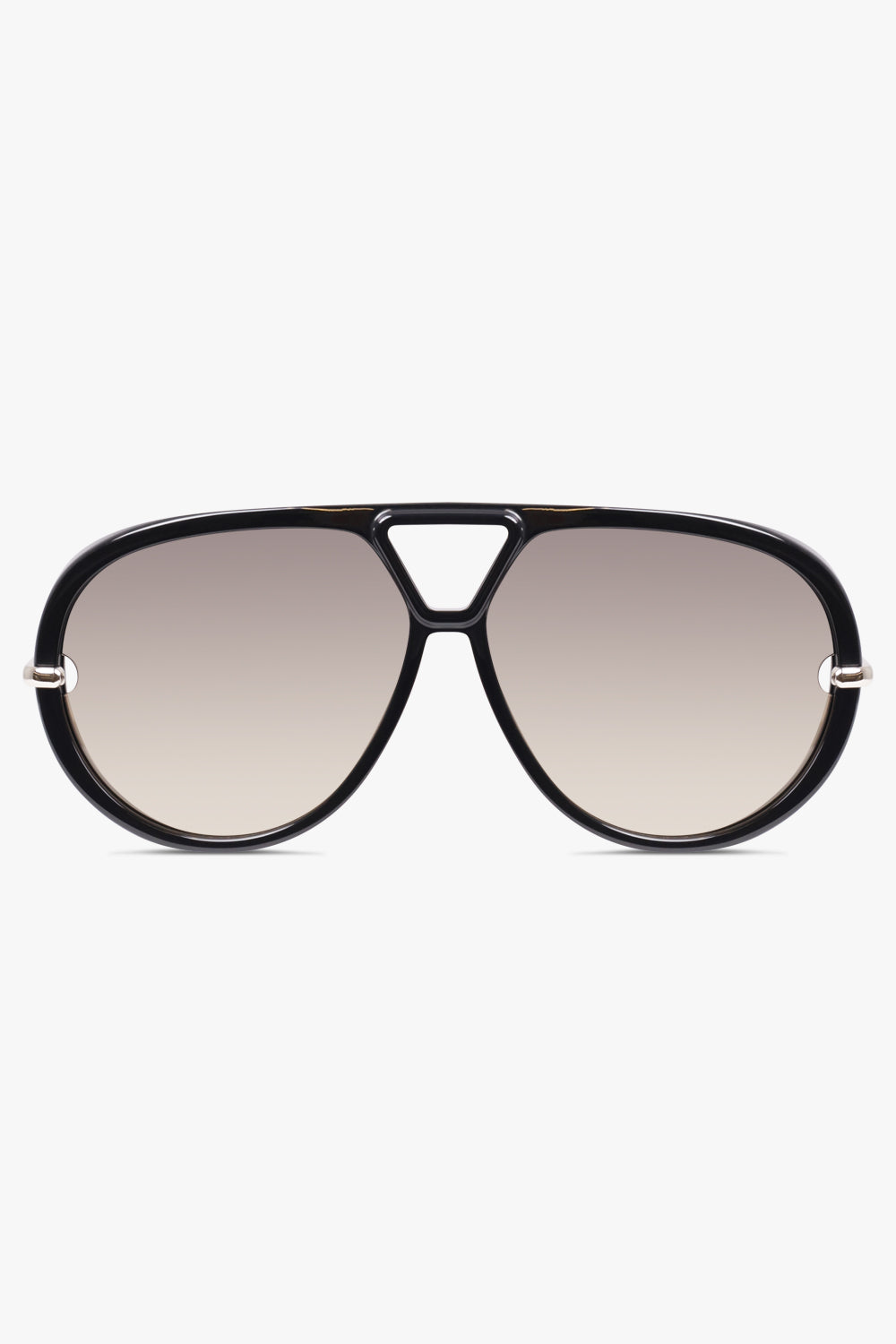 BOTTEGA VENETA Accessories Black / Black/Silver BV1273S Round Aviator Sunglasses | Black/Silver