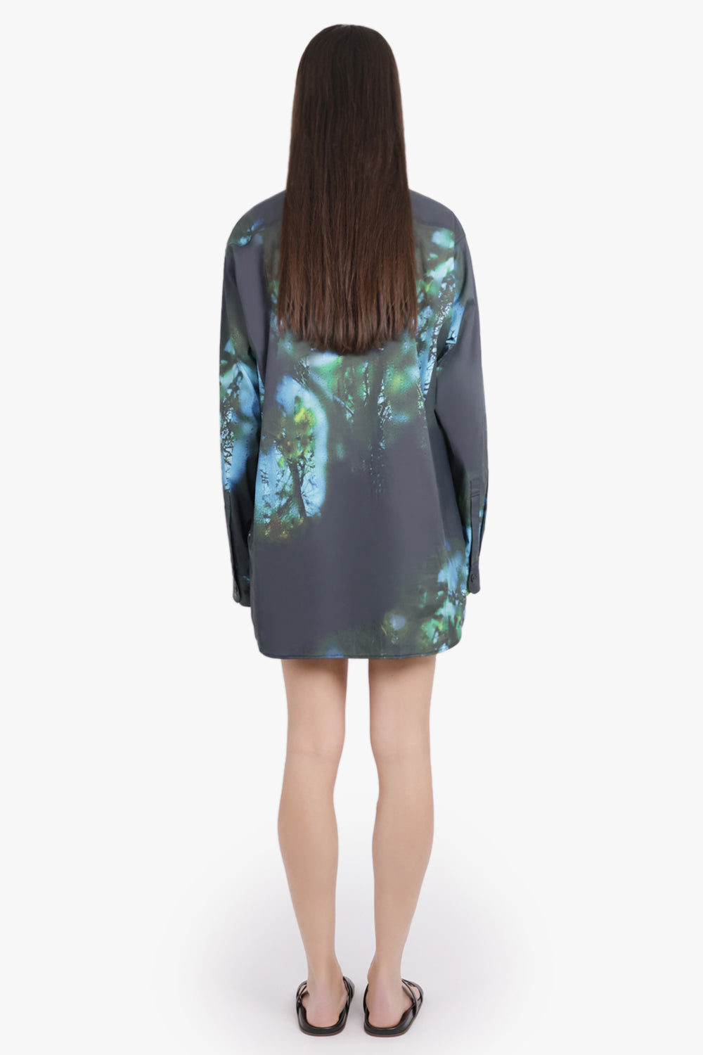 Y-3 RTW Blurred Photo Print L/S Shirt | Black/Blue/Green