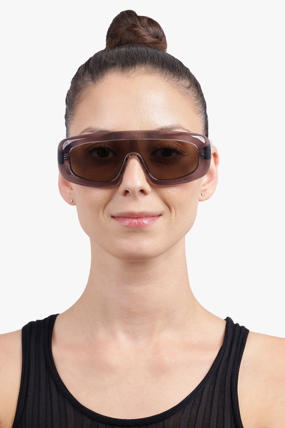 BOTTEGA VENETA Accessories Grey / Grey BV12181S Chunky Rectangle Sunglasses | Grey