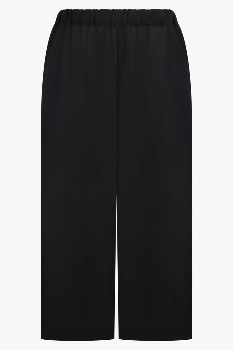 COMME DES GARCONS RTW Wide Leg Sheer Crop Pant | Black