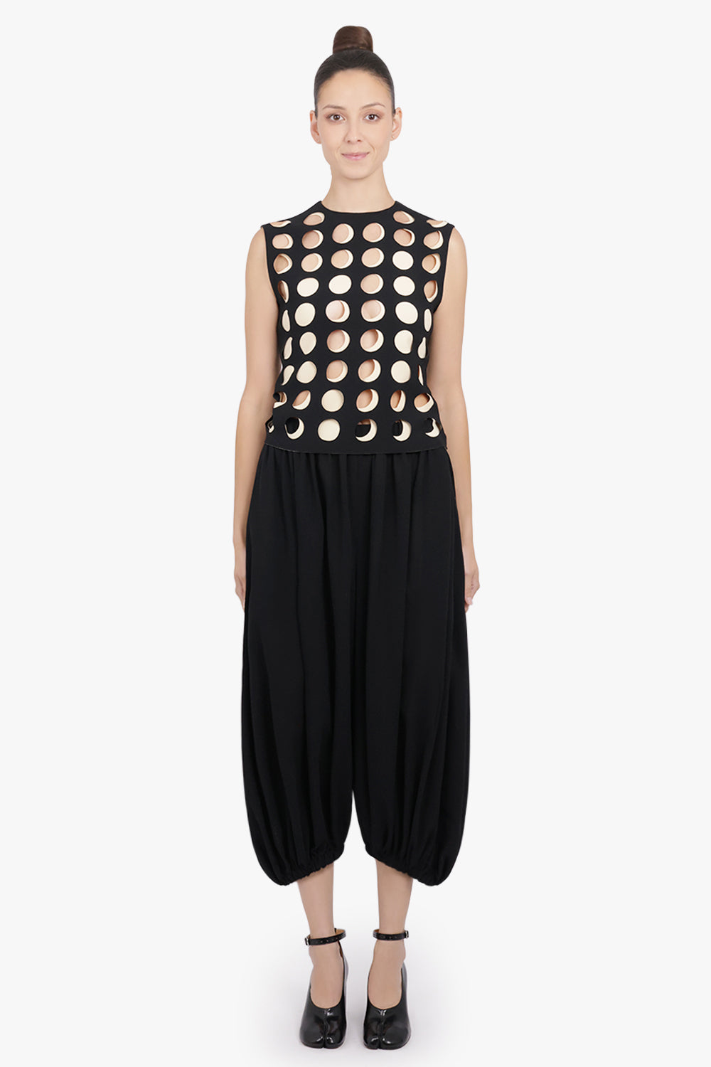 COMME DES GARCONS RTW Gathered Balloon Leg Pant | Black