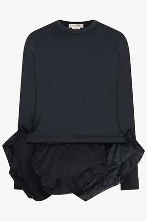 COMME DES GARCONS RTW L/S Top With Asymmetric Hem Panels | Black